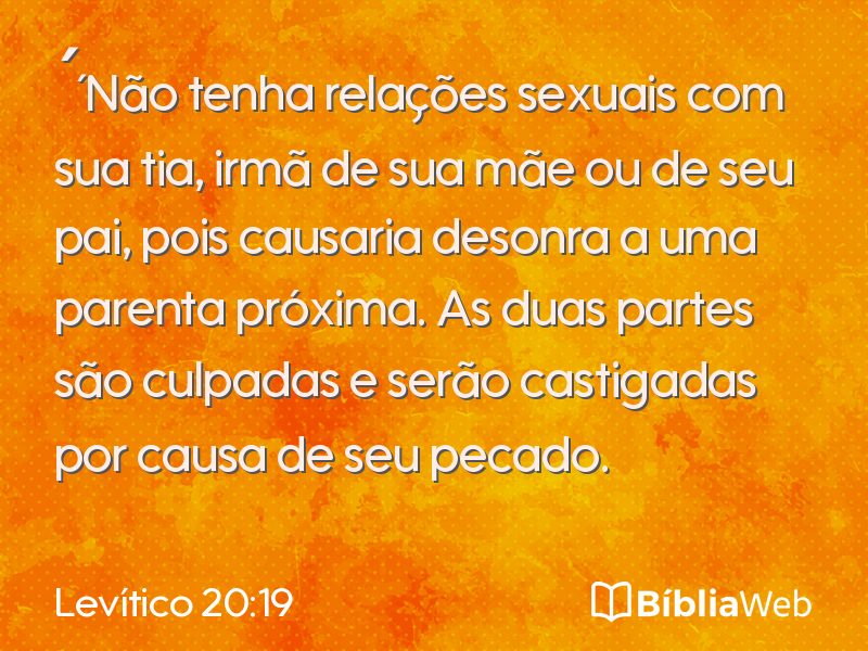 Levítico 20:19 em imagem para compartilhar