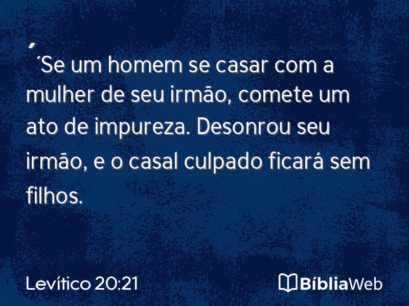 Levítico 20:21 em imagem para compartilhar