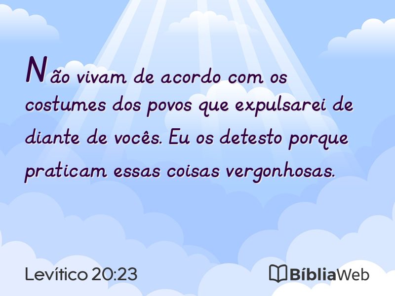 Levítico 20:23 em imagem para compartilhar