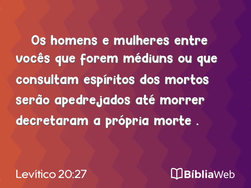 Levítico 20:27 em imagem para compartilhar