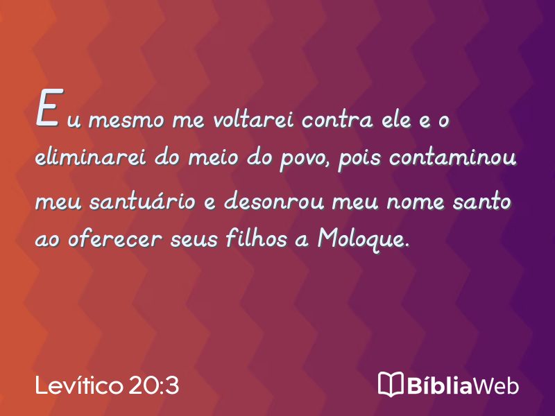 Levítico 20:3 em imagem para compartilhar