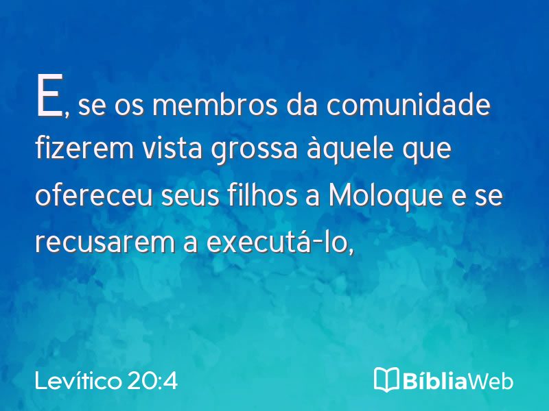Levítico 20:4 em imagem para compartilhar