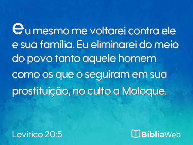 Levítico 20:5 em imagem para compartilhar