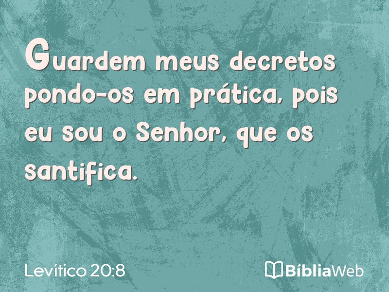 Levítico 20:8 em imagem para compartilhar