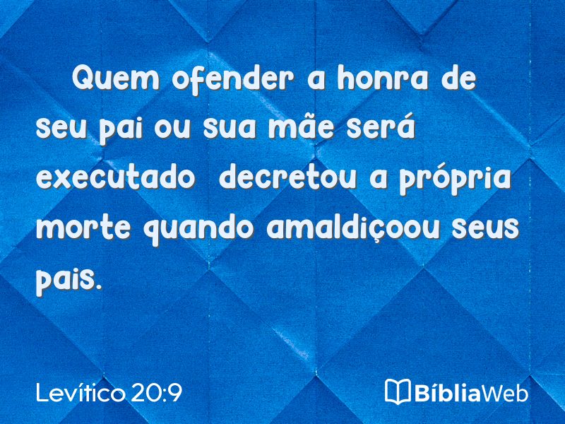 Levítico 20:9 em imagem para compartilhar