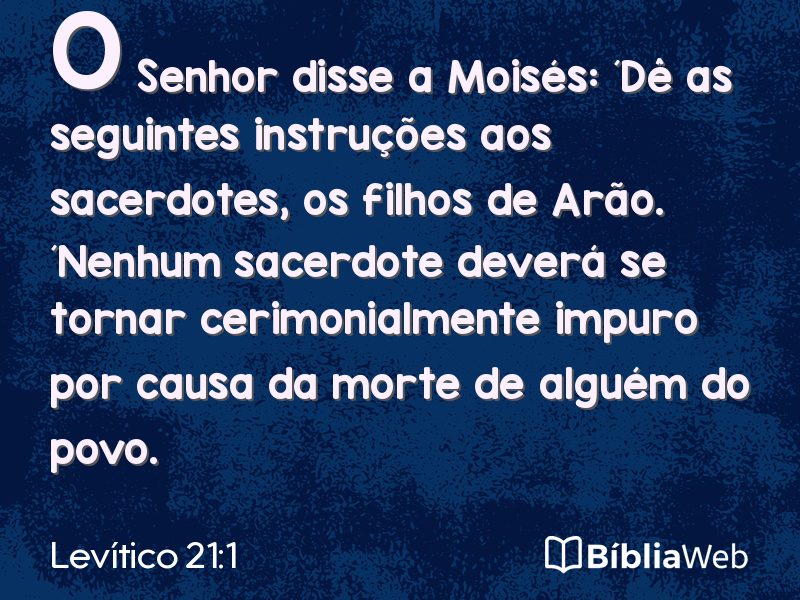 Levítico 21:1 em imagem para compartilhar