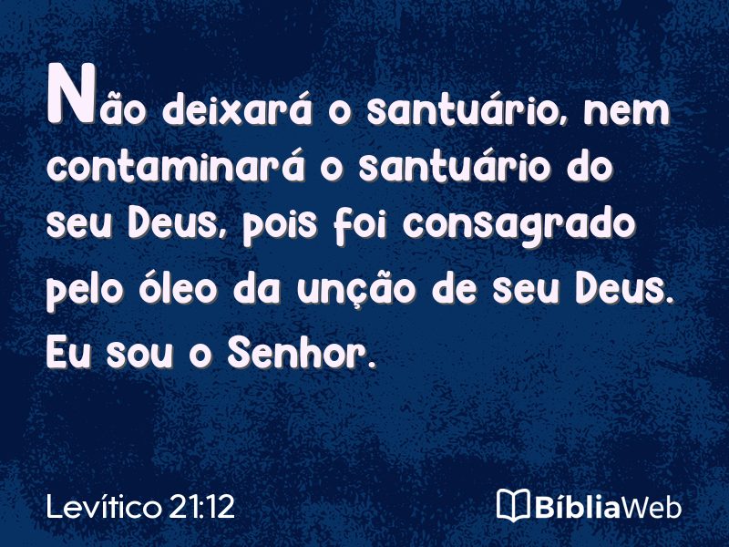 Levítico 21:12 em imagem para compartilhar