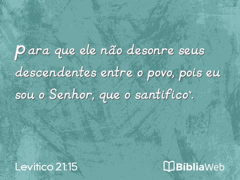 Levítico 21:15 em imagem para compartilhar