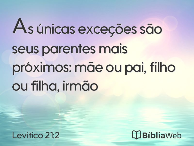 Levítico 21:2 em imagem para compartilhar