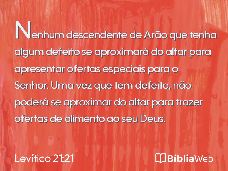 Levítico 21:21 em imagem para compartilhar