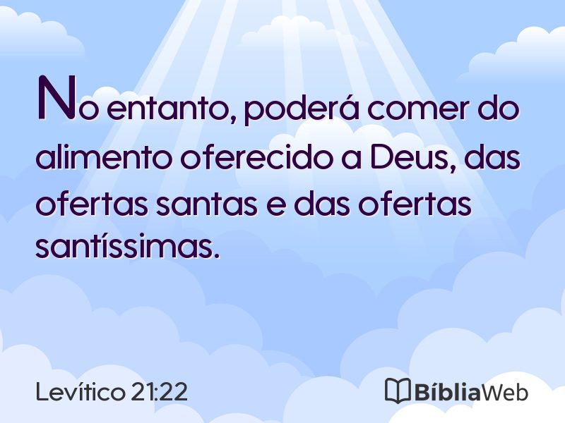 Levítico 21:22 em imagem para compartilhar