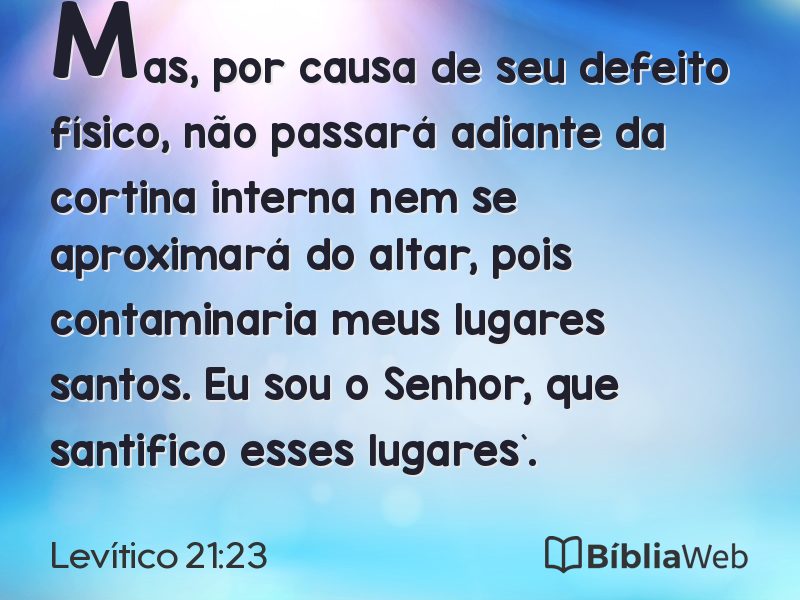 Levítico 21:23 em imagem para compartilhar