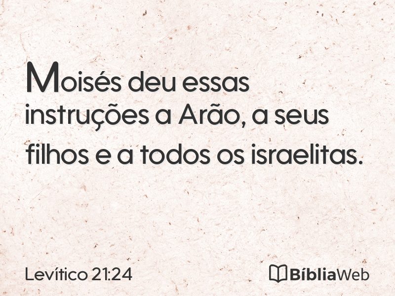 Levítico 21:24 em imagem para compartilhar