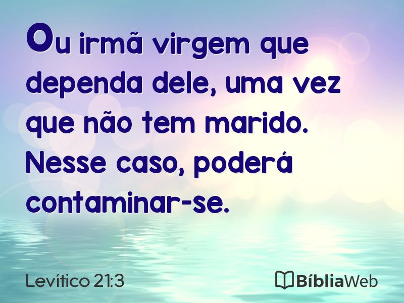 Levítico 21:3 em imagem para compartilhar