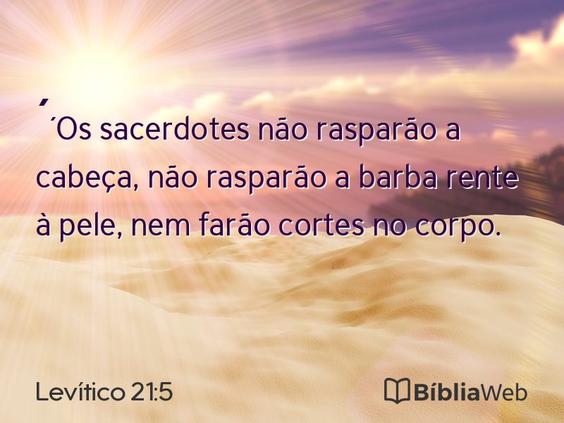 Levítico 21:5 em imagem para compartilhar