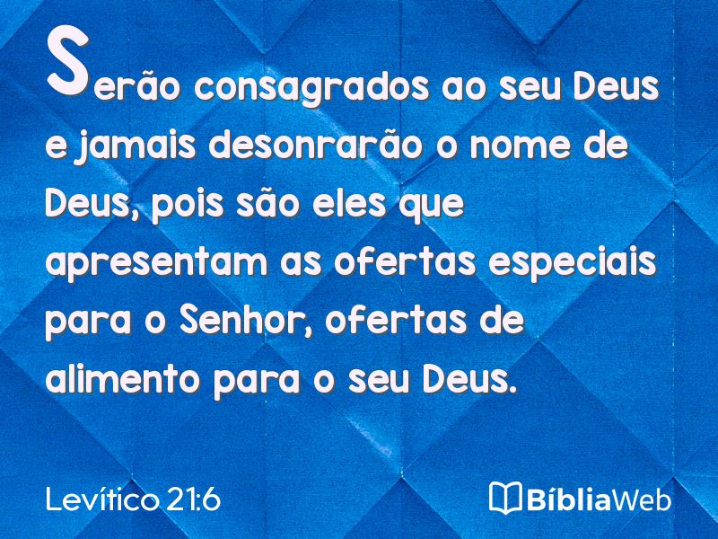 Levítico 21:6 em imagem para compartilhar