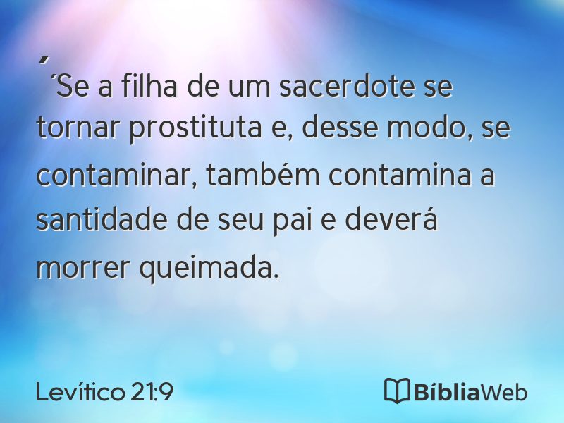 Levítico 21:9 em imagem para compartilhar