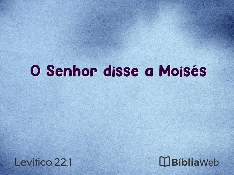 Levítico 22:1 em imagem para compartilhar