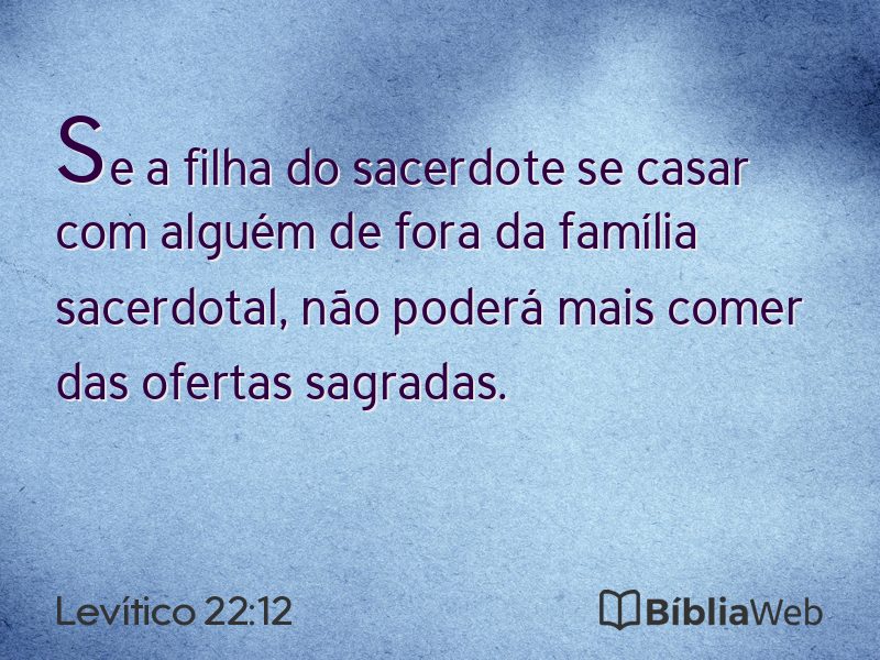 Levítico 22:12 em imagem para compartilhar