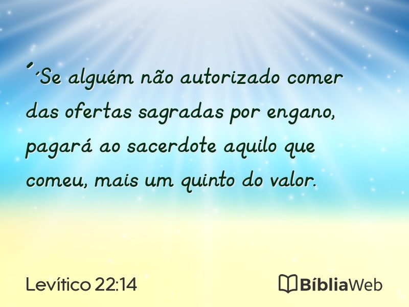 Levítico 22:14 em imagem para compartilhar