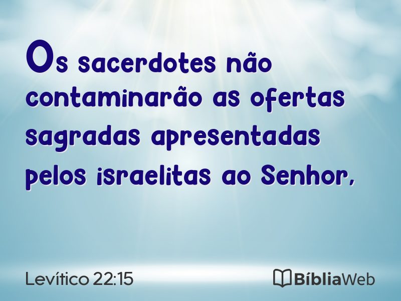 Levítico 22:15 em imagem para compartilhar