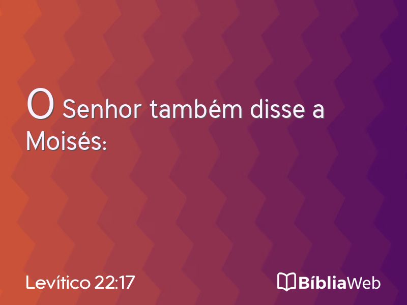 Levítico 22:17 em imagem para compartilhar