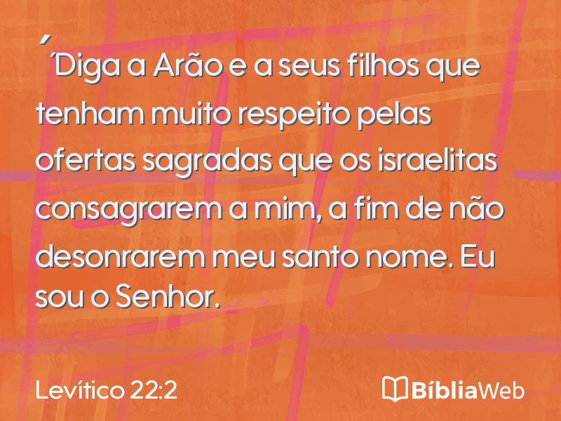 Levítico 22:2 em imagem para compartilhar