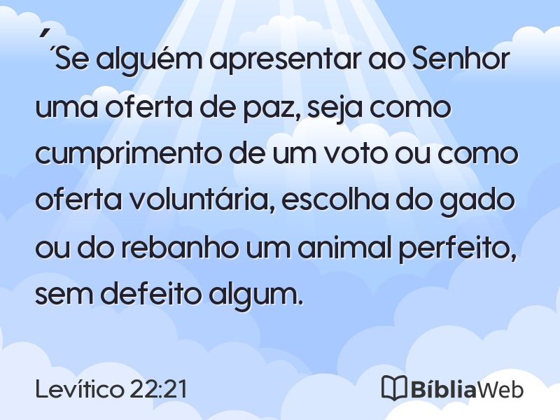 Levítico 22:21 em imagem para compartilhar
