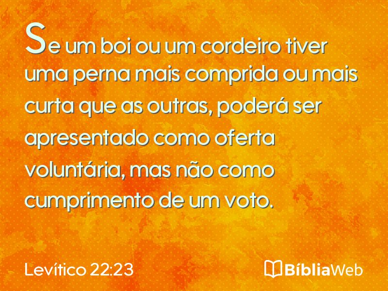 Levítico 22:23 em imagem para compartilhar