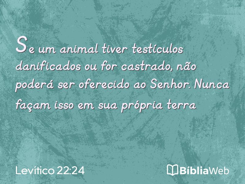 Levítico 22:24 em imagem para compartilhar