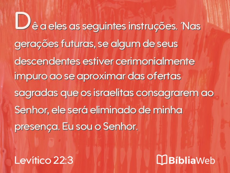 Levítico 22:3 em imagem para compartilhar