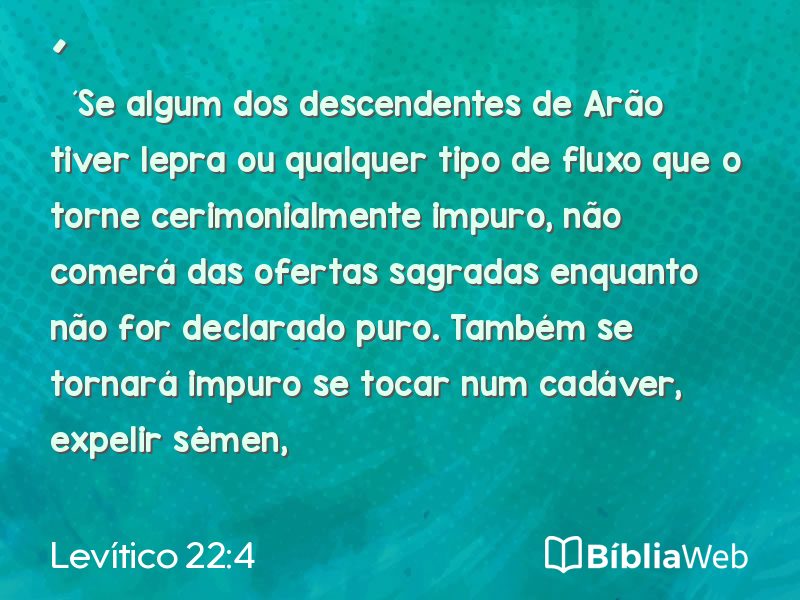 Levítico 22:4 em imagem para compartilhar