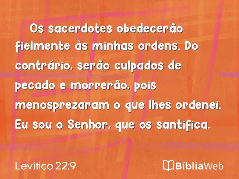 Levítico 22:9 em imagem para compartilhar