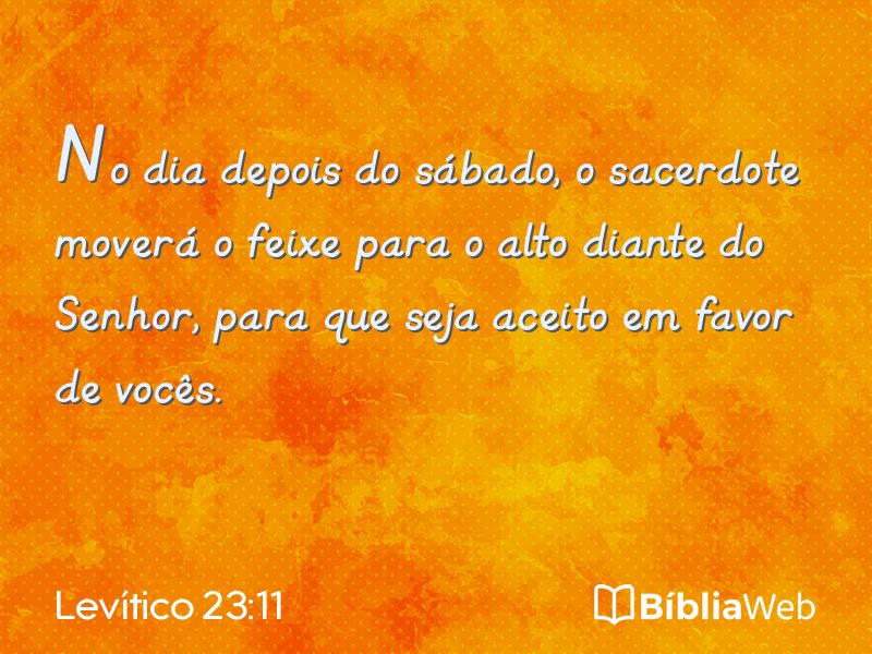 Levítico 23:11 em imagem para compartilhar