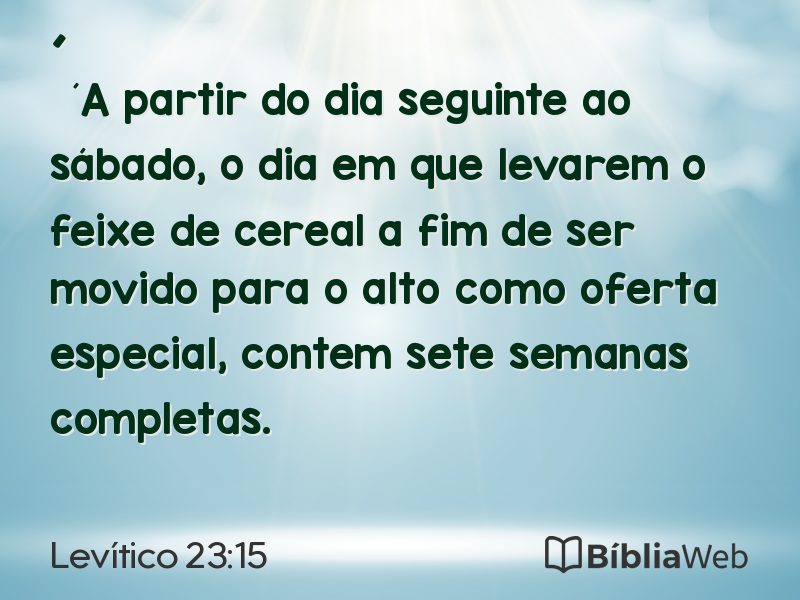 Levítico 23:15 em imagem para compartilhar