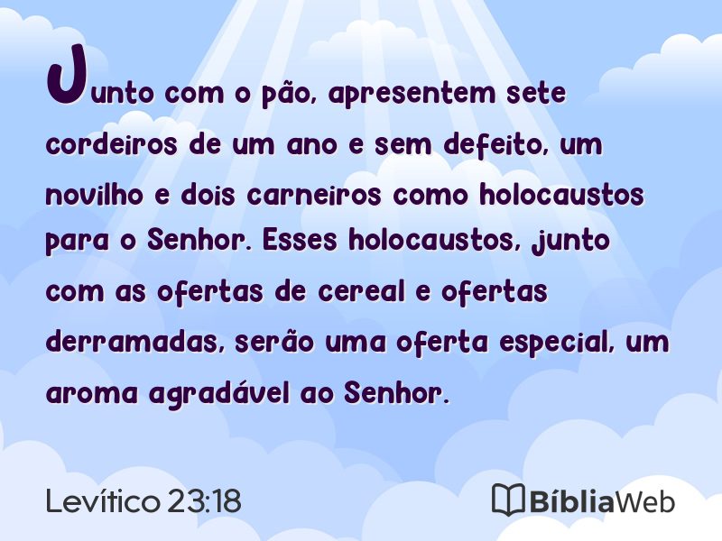 Levítico 23:18 em imagem para compartilhar