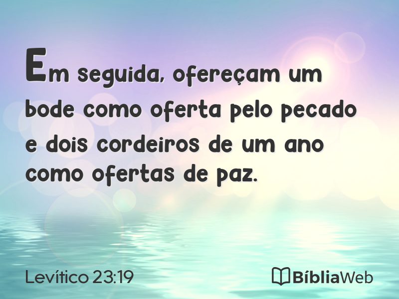Levítico 23:19 em imagem para compartilhar