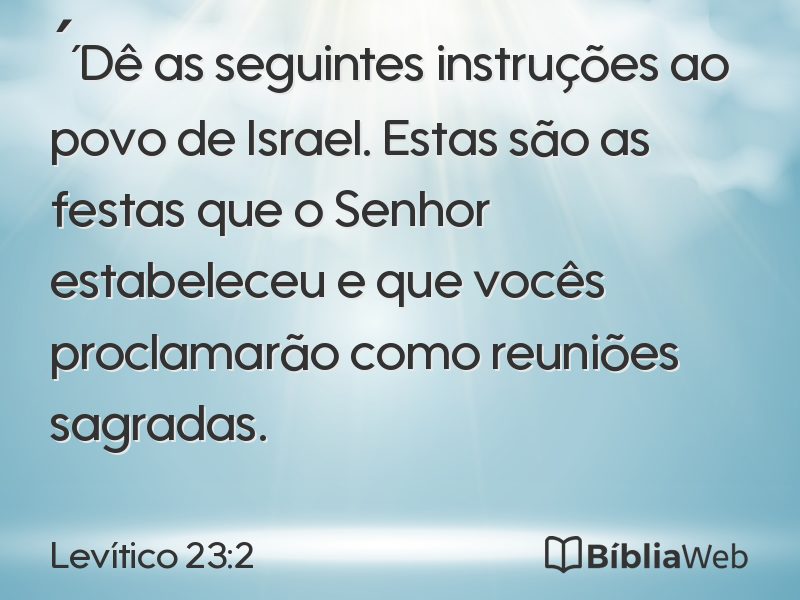 Levítico 23:2 em imagem para compartilhar