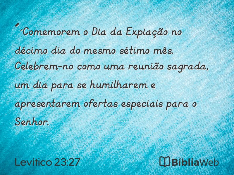 Levítico 23:27 em imagem para compartilhar