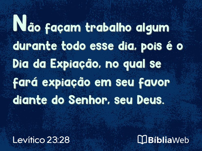 Levítico 23:28 em imagem para compartilhar