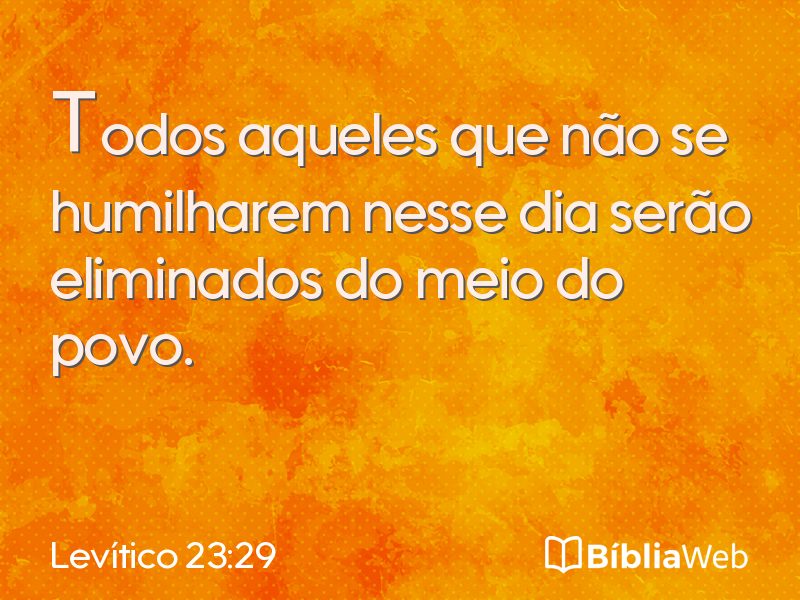 Levítico 23:29 em imagem para compartilhar