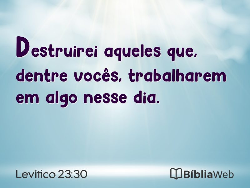 Levítico 23:30 em imagem para compartilhar