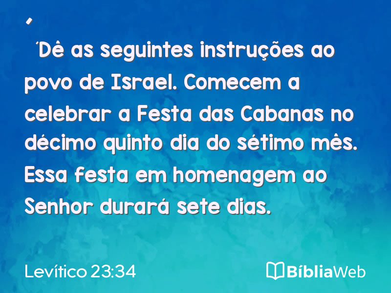 Levítico 23:34 em imagem para compartilhar