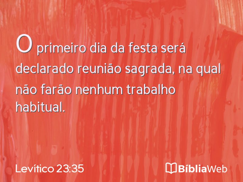 Levítico 23:35 em imagem para compartilhar