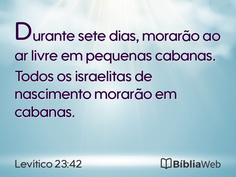 Levítico 23:42 em imagem para compartilhar