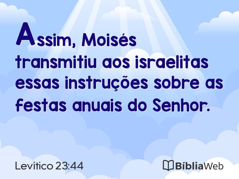 Levítico 23:44 em imagem para compartilhar