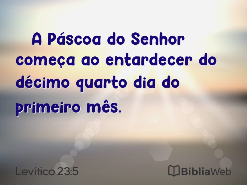Levítico 23:5 em imagem para compartilhar
