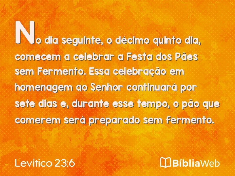 Levítico 23:6 em imagem para compartilhar