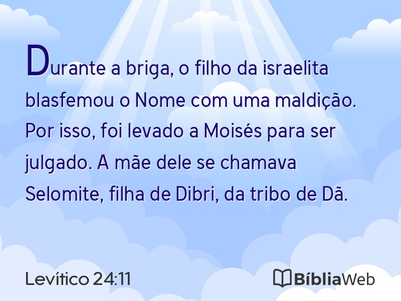 Levítico 24:11 em imagem para compartilhar