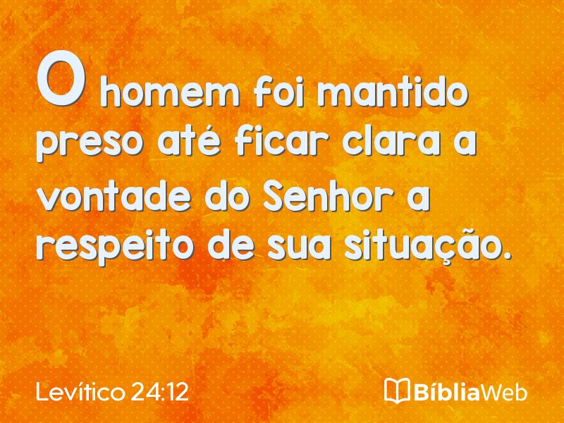 Levítico 24:12 em imagem para compartilhar